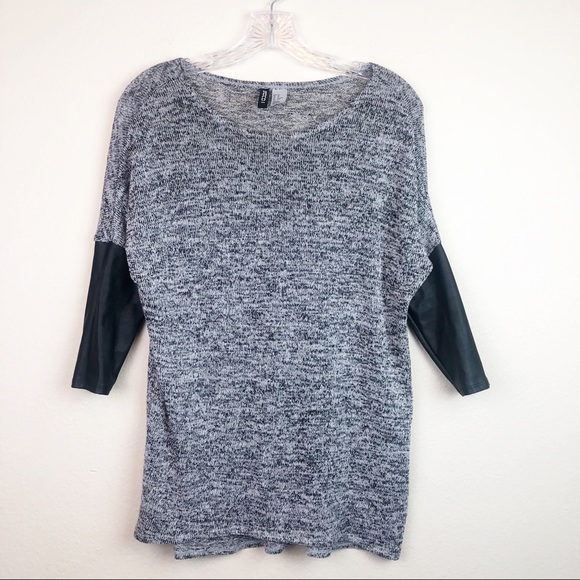H&M Sweaters - 🔥4 for 25 H&M Sweater with Leather Sleeves